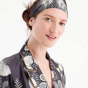 J. Crew Silk Headband In Dizzy Dot